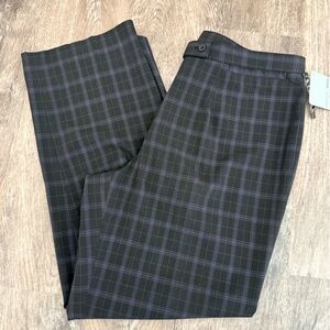 NWT Focus 2000 Women’s Dress Pants Size 16W Womens Pleated Wide Leg Plaid Print